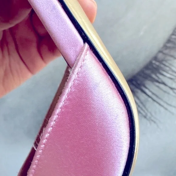 🌺 MACH & MACH🌺 Wonder Tulip Satin Slingback Pumps Size: 40 - Picture 10 of 17